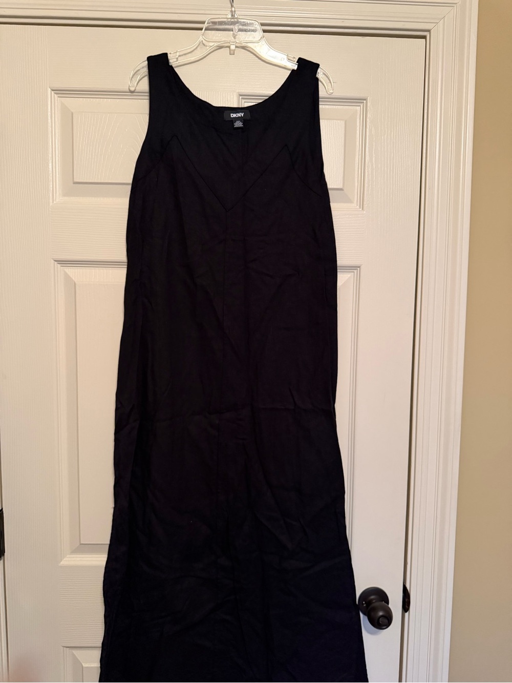 DKNY Simple Black Sleeveless Maxi Dress